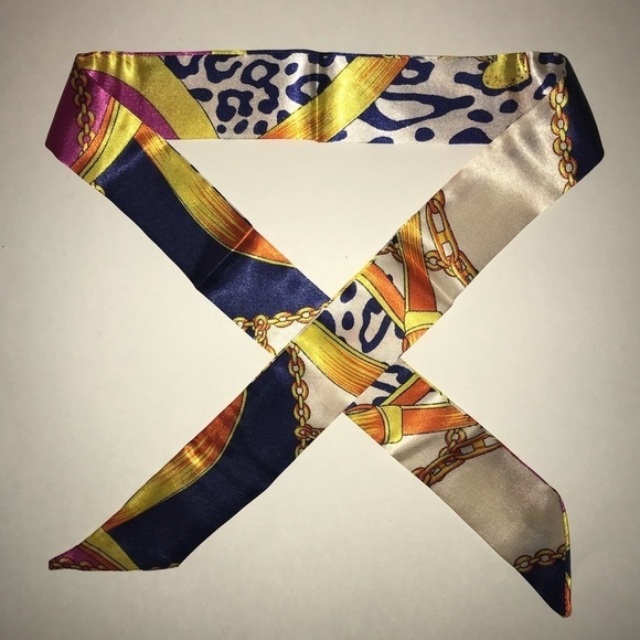 One Twilly Handbag Headband Neck Scarf - Picture 4 of 15